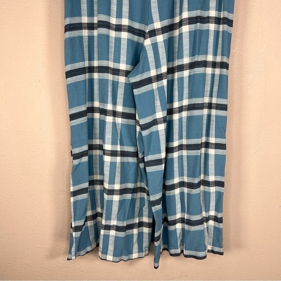 MEDIUM WILD FABLE BLUE PLAID JUMPSUIT SHORT SLEEVE ELASTIC WAIST  PREPPY CASUAL - Picture 10 of 10